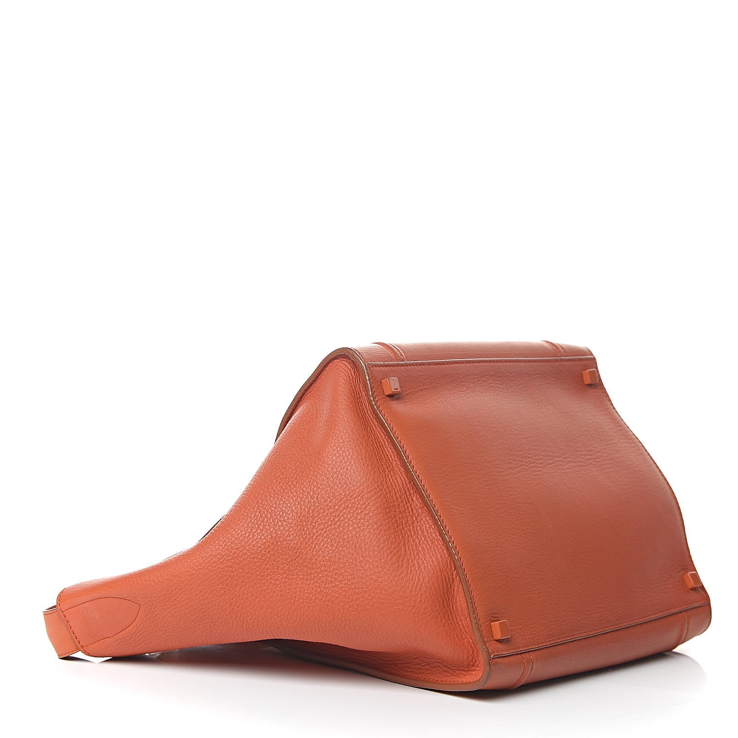 Celine Supple Calfskin Medium Phantom Luggage Orange 4 of 16