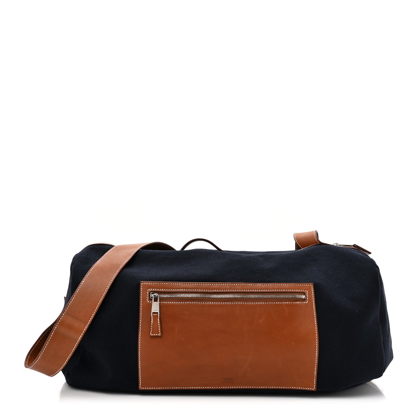 Toile Goeland Idro Calfskin Odyssee Terre Duffle Bag Bleu Marine Gold