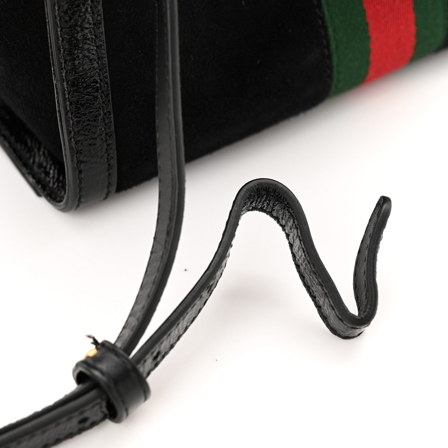 Gucci Suede Patent GG Web Small Ophidia Tote Bag Black 16 of 17