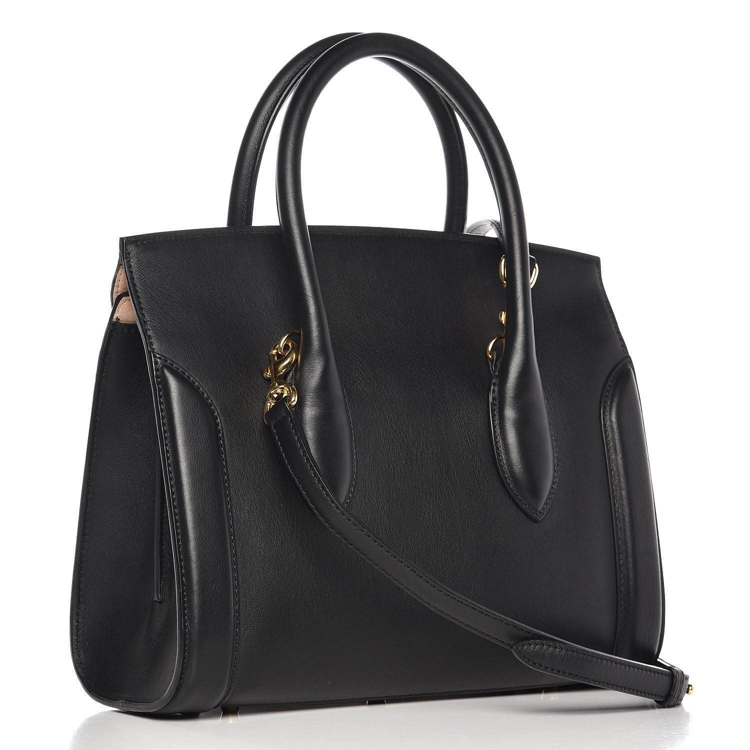 Alexander McQueen Sweet Calfskin Small Heroine 30 Black 3 of 10