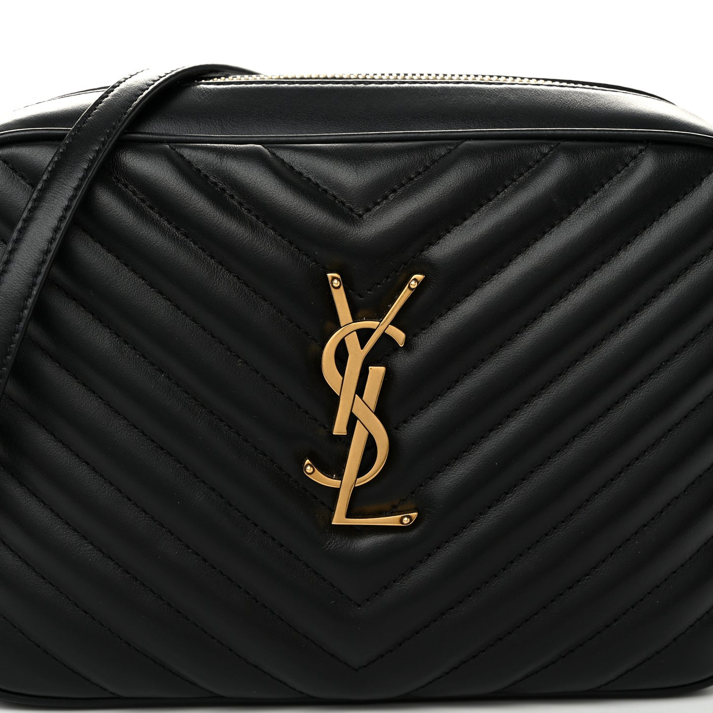 Calfskin Matelasse Monogram Lou Camera Bag Black