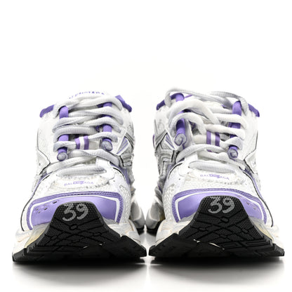 Balenciaga Mesh Rubber Womens Runner Sneakers 39 Purple Grey White Black 3 of 9