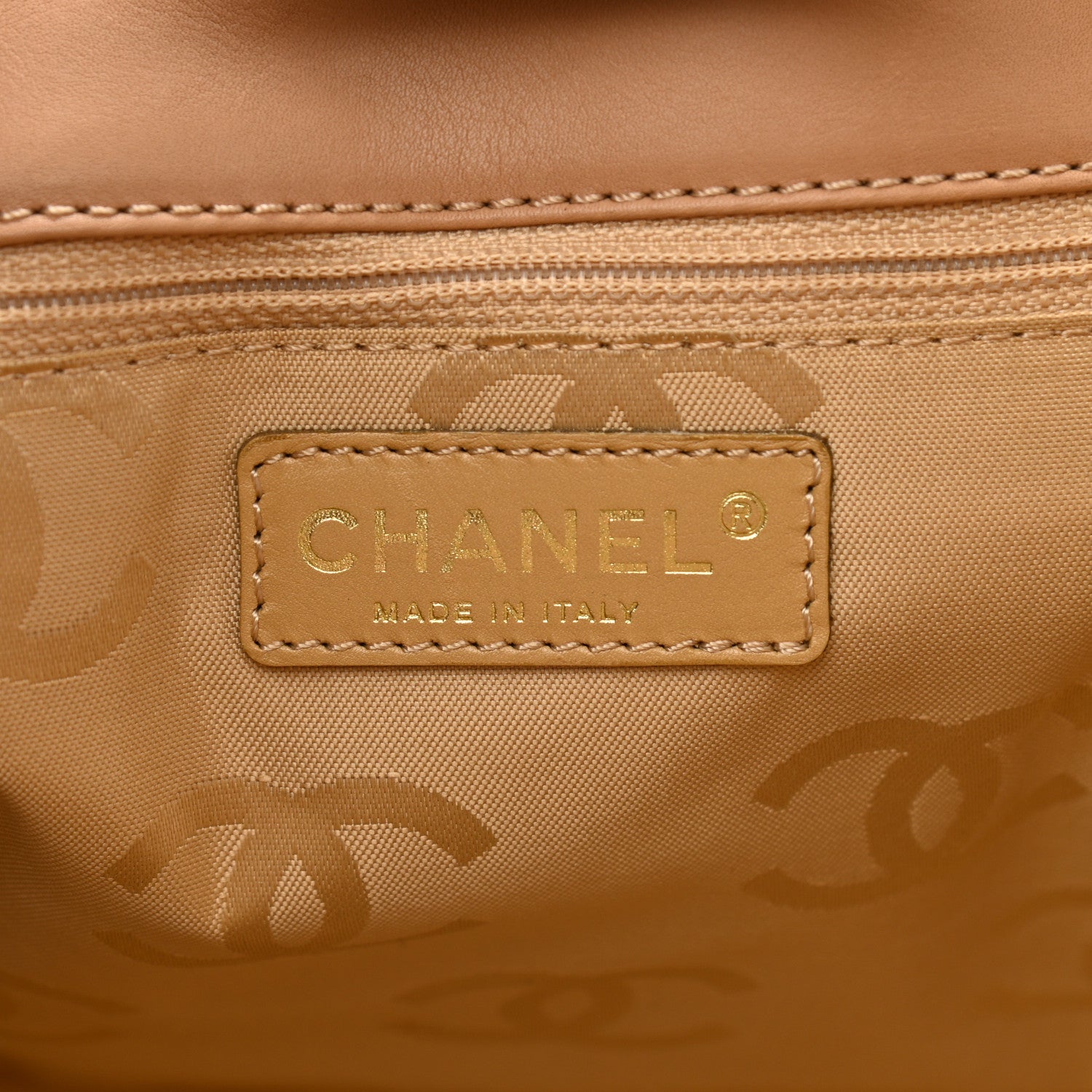Chanel Calfskin Wild Stitch Medium Tote Beige 6 of 13