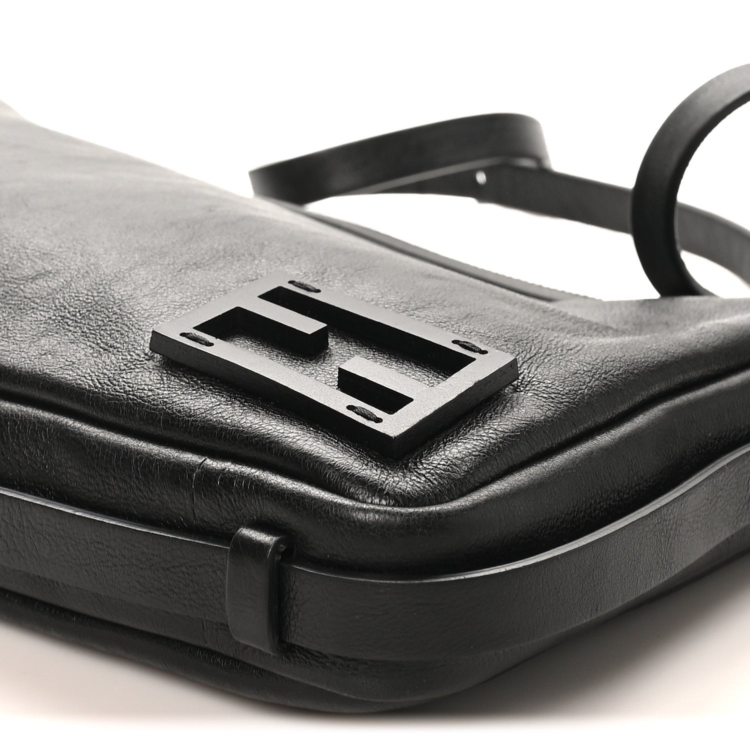 Fendi Vitello Medium Simply Fendi Shoulder Bag Black 10 of 10
