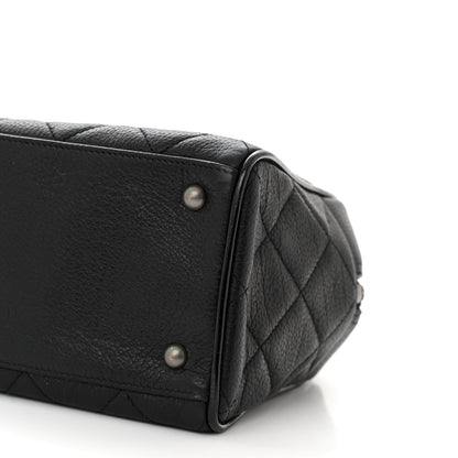 Chanel Caviar Patent Quilted Bowler Black 10 of 11
