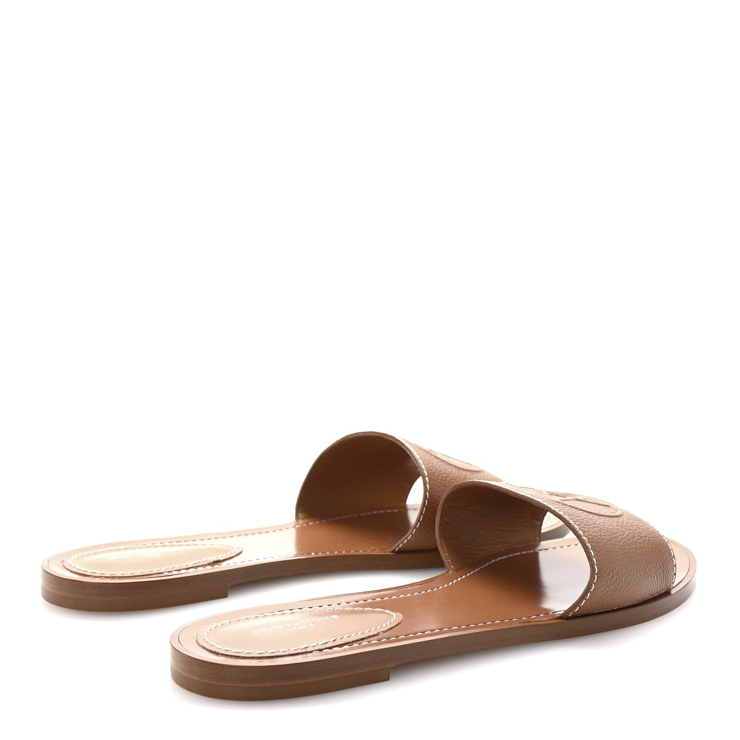 Calfskin Lock It Flat Mule 40 Cognac