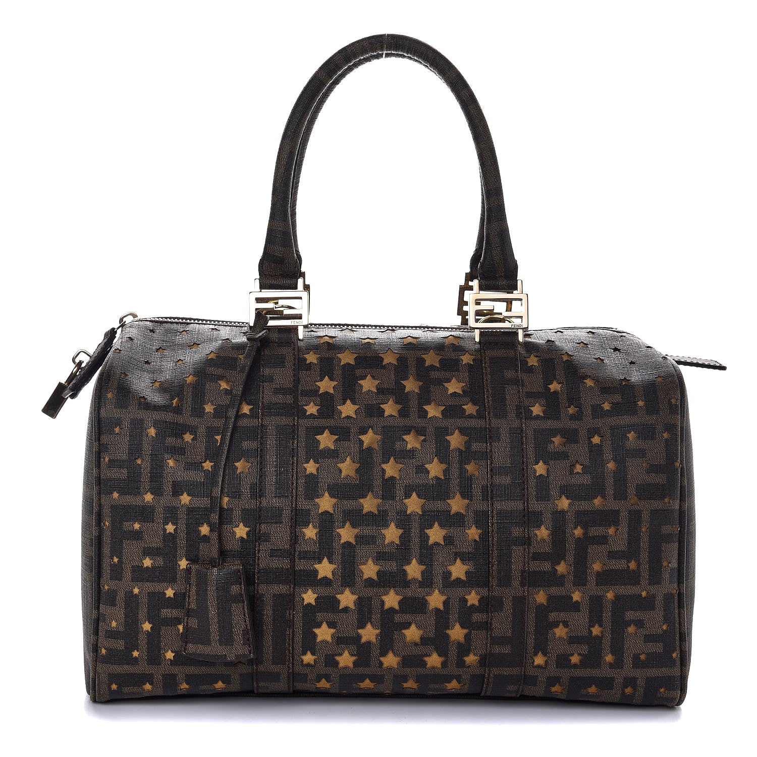 Fendi Zucca Spalmati Stars Forever Boston Tobacco 1 of 7