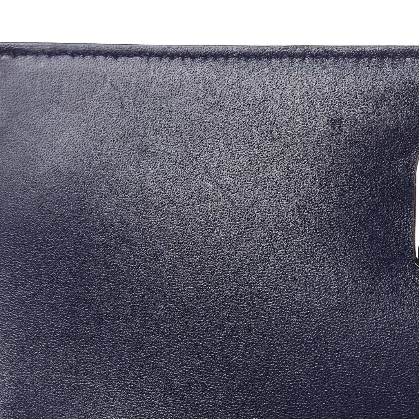 Metallic Patent Micro-Cannage Gradient Medium Diorama Flap Bag Silver Blue