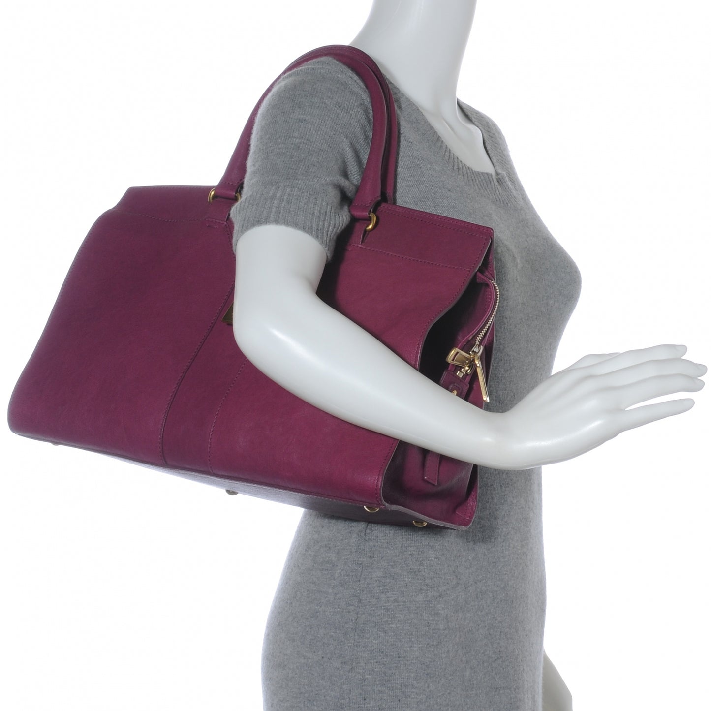 Leather Medium Cabas Chyc Black Cherry