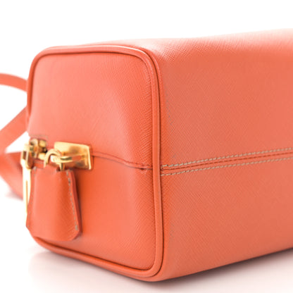 Prada Saffiano Lux Bauletto Papaya 9 of 11