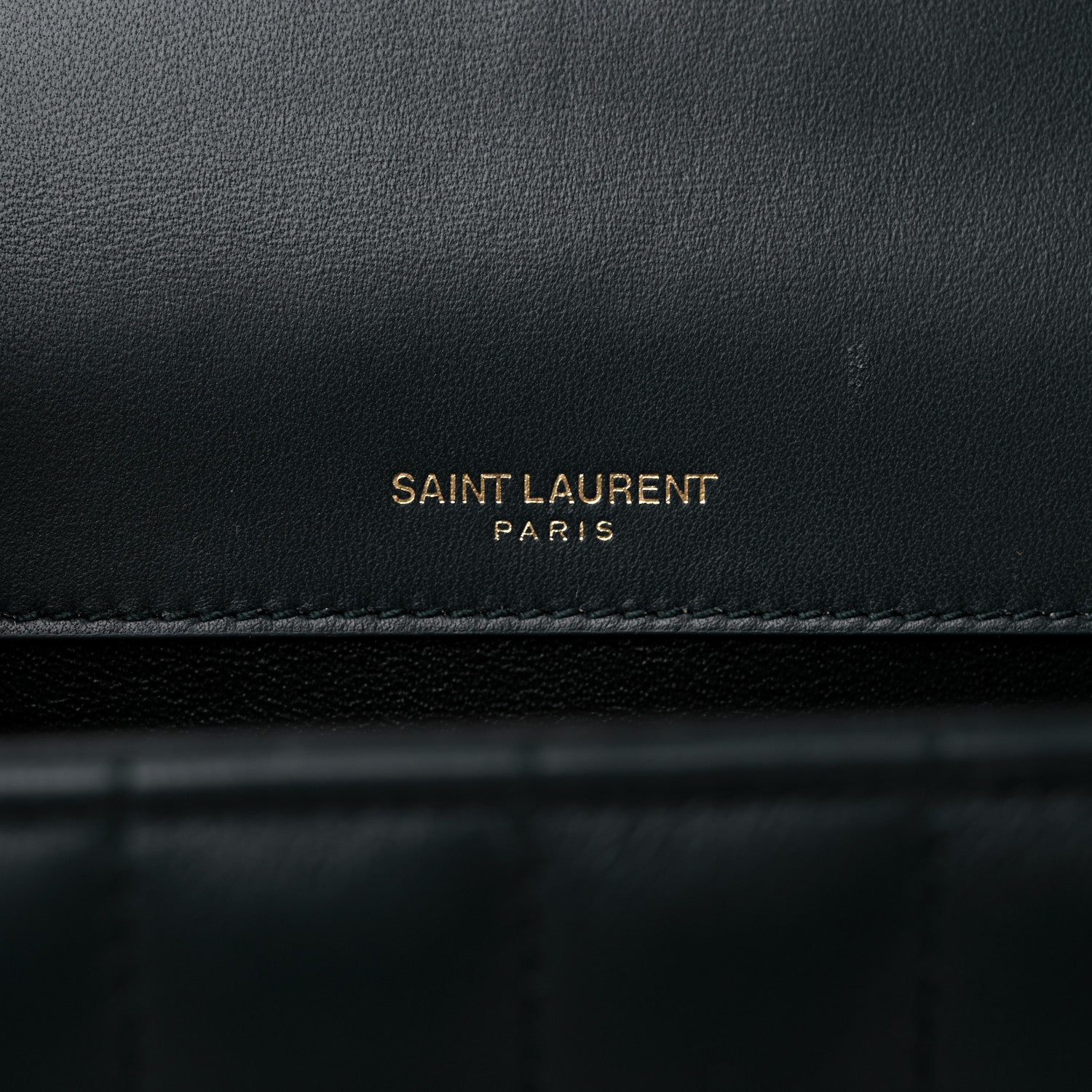 Saint Laurent Lambskin Matelasse Monogram Medium Vicky Chain Bag Algae 6 of 10