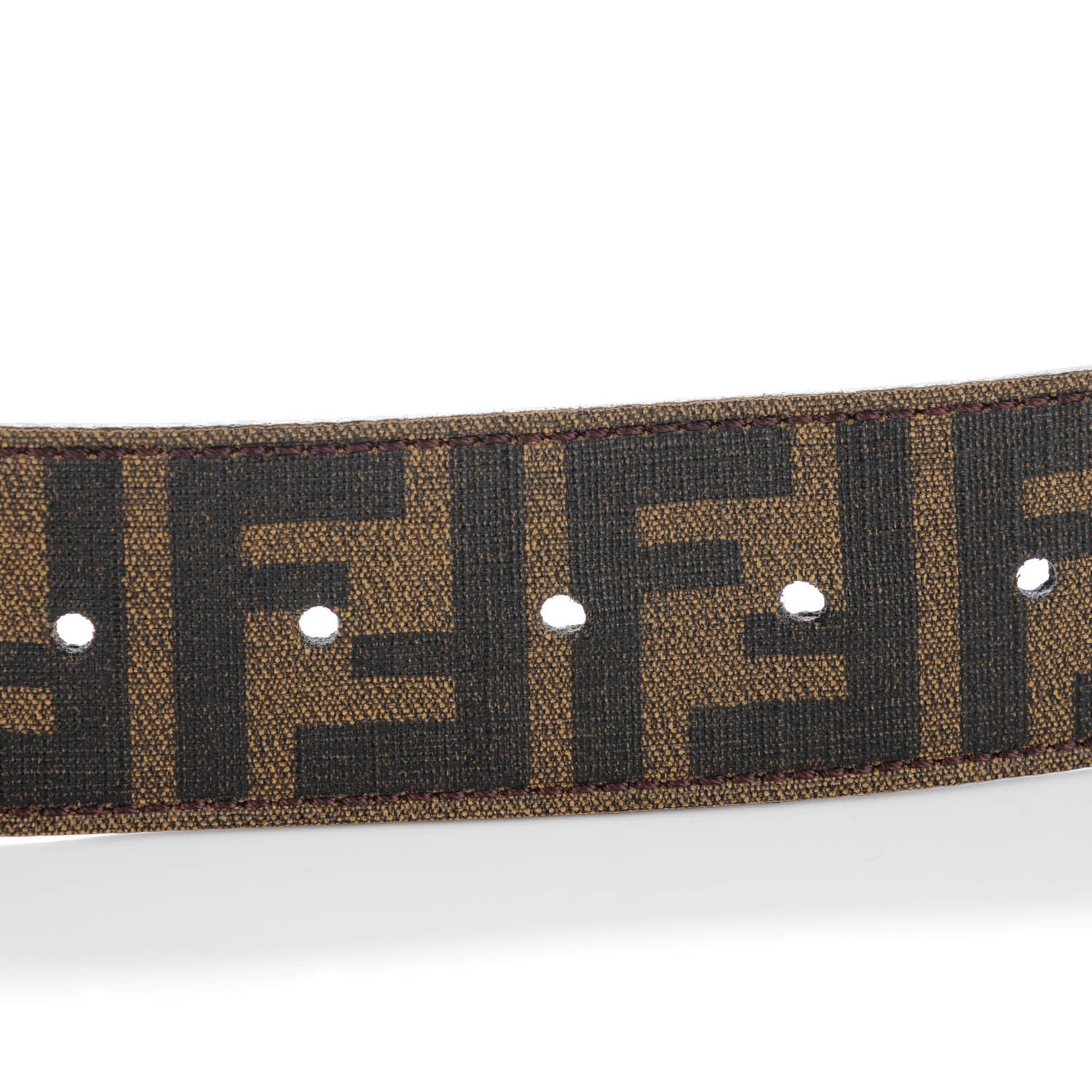 Fendi Zucca Spalmati College Belt 100 40 Tobacco Blue 5 of 6