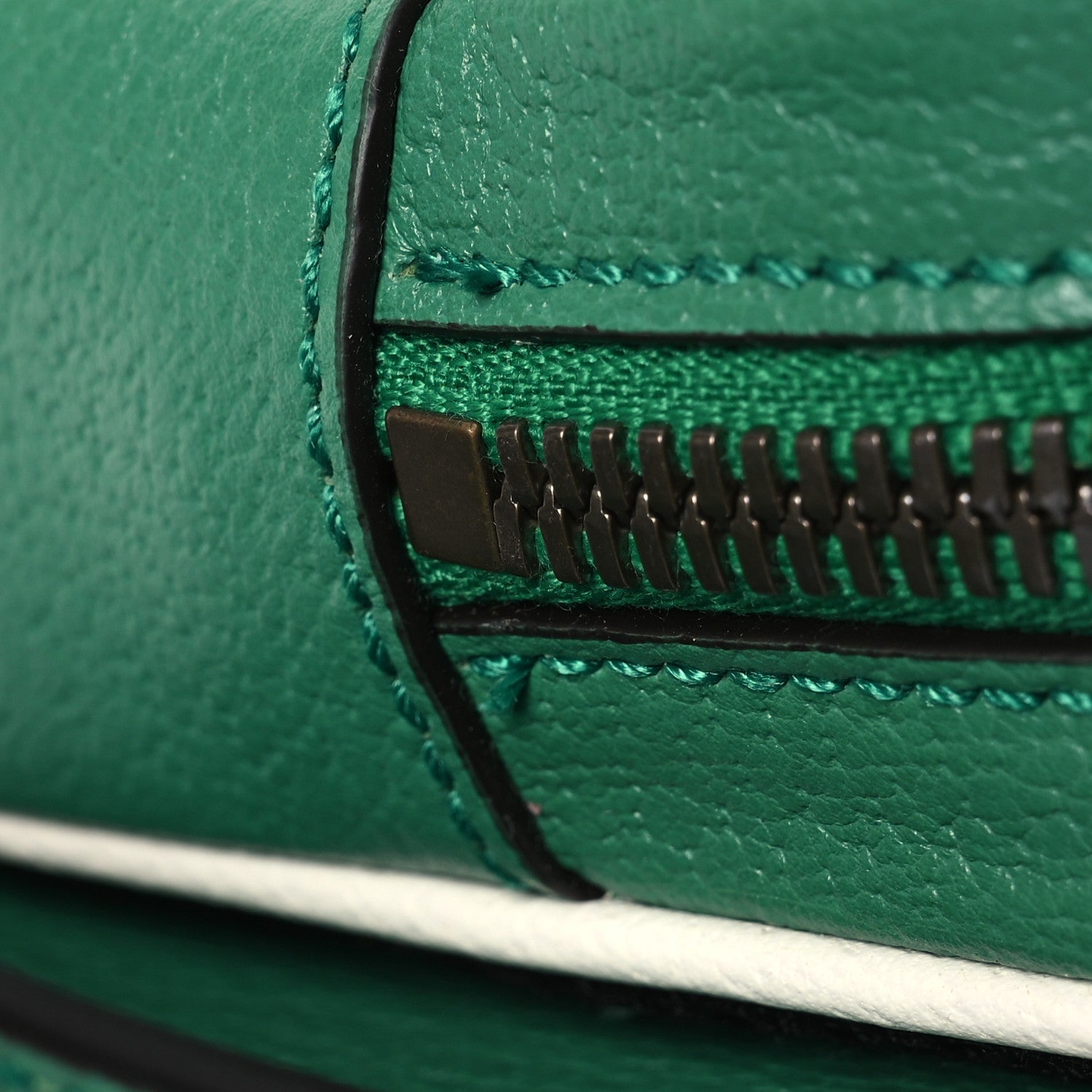 Gucci X ADIDAS Textured Dollar Calfskin Belt Bag Green 14 of 15
