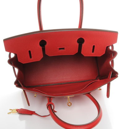 Hermes Epsom Birkin 30 Rouge Casaque 6 of 26
