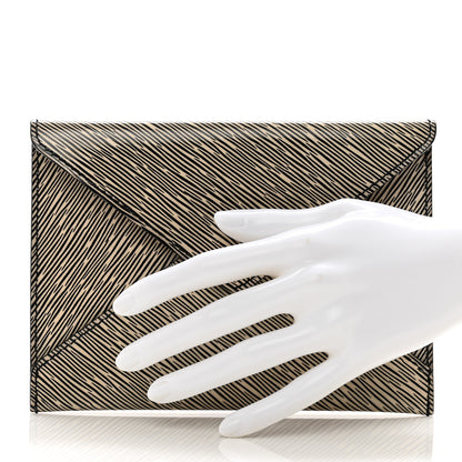 Louis Vuitton Metallic Patent Epi Medium Kirigami Pochette Insert Off White 2 of 6
