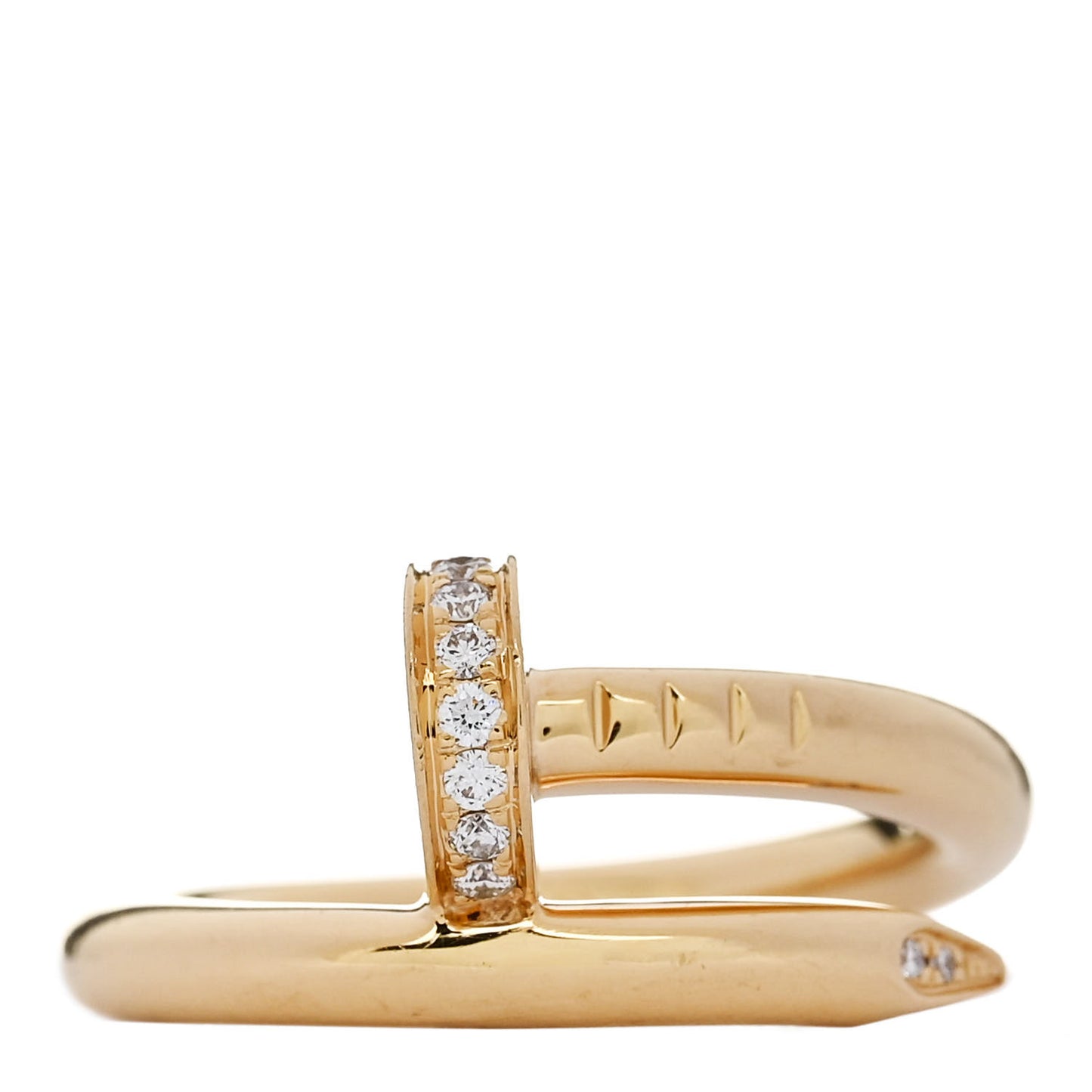 18K Yellow Gold Diamond Juste Un Clou Ring 51 5.75