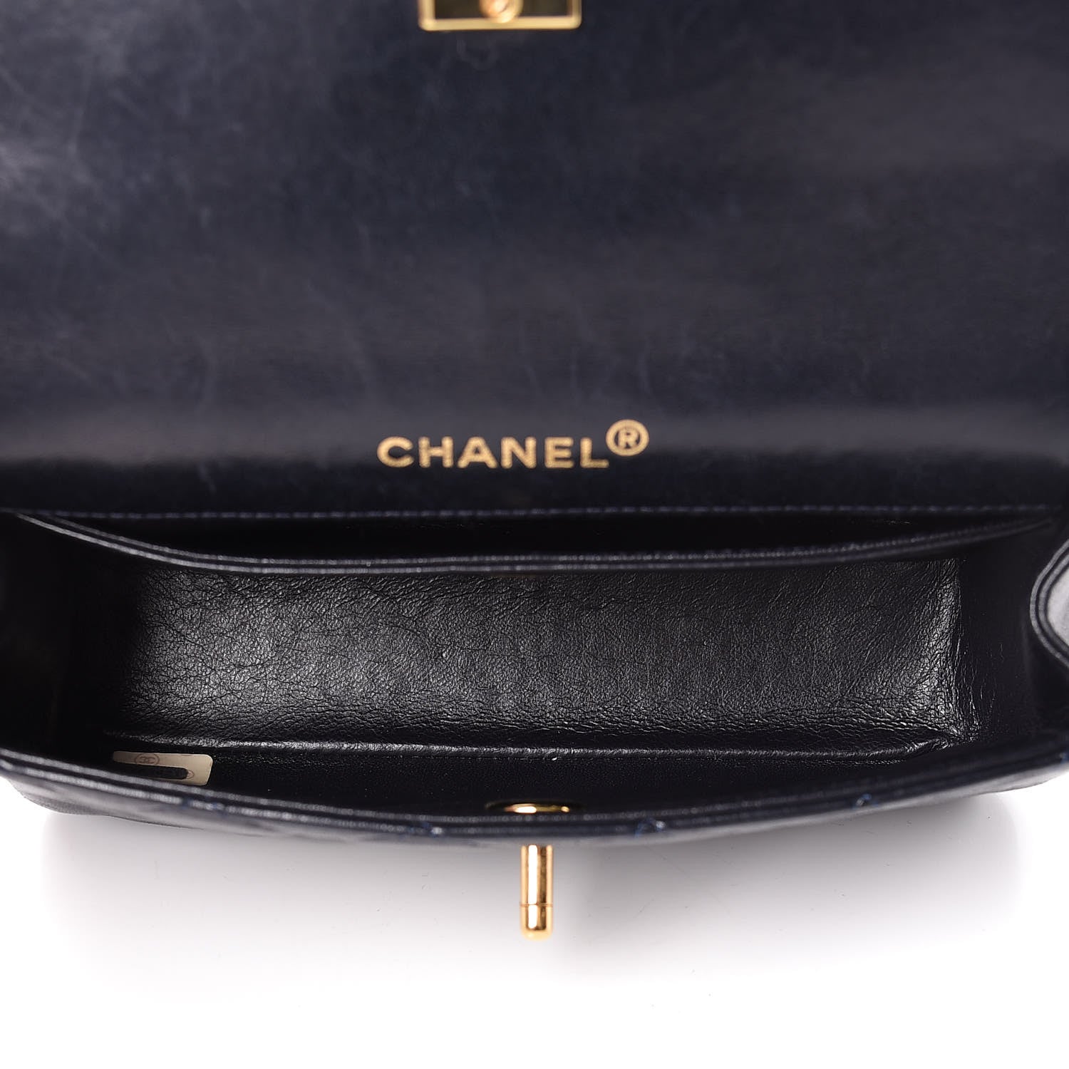 Chanel Lambskin Quilted Small Single Flap Navy 6 of 17