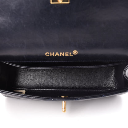 Chanel Lambskin Quilted Small Single Flap Navy 6 of 17
