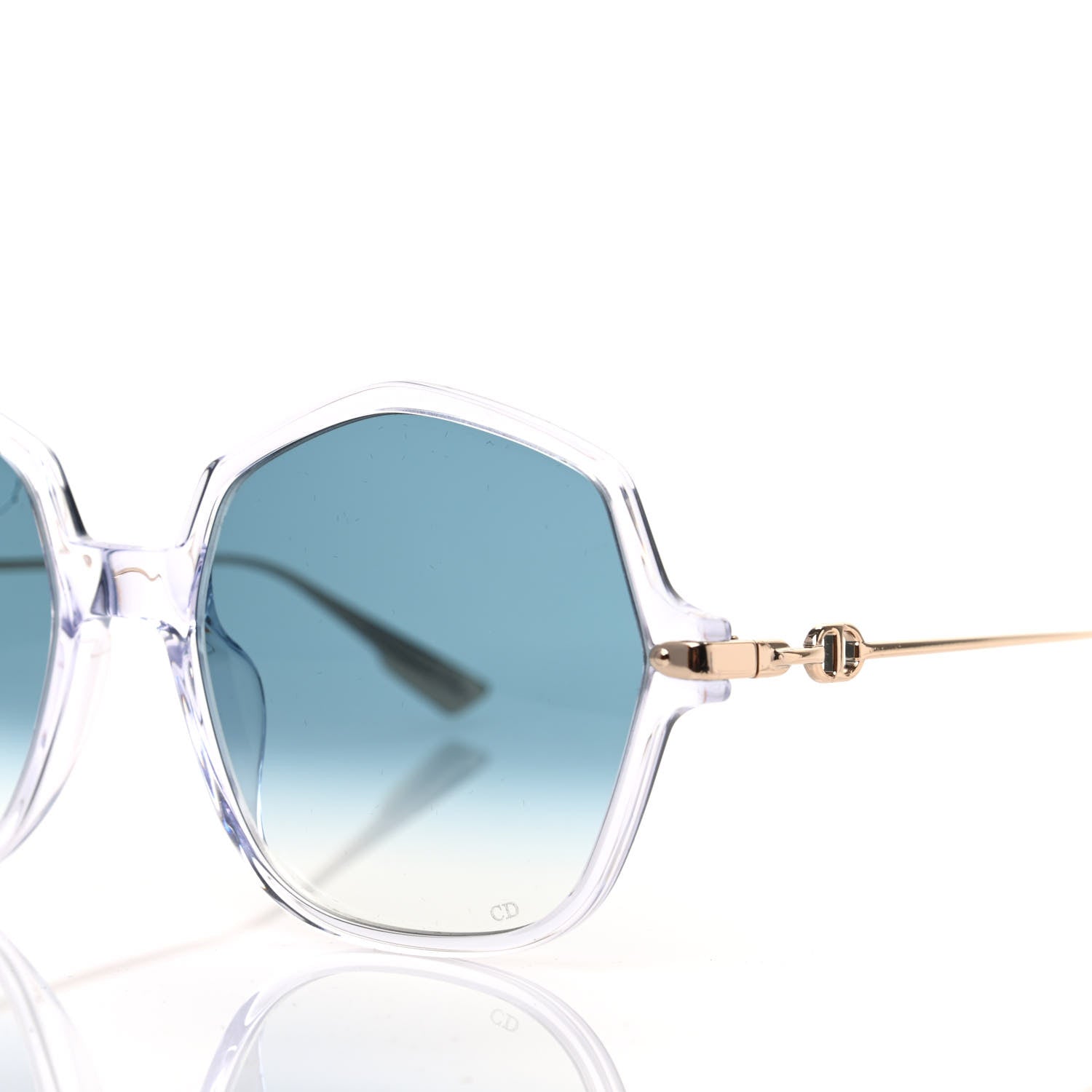 Christian Dior Acetate Metal Diorlink 2 Sunglasses Blue Gold 7 of 8