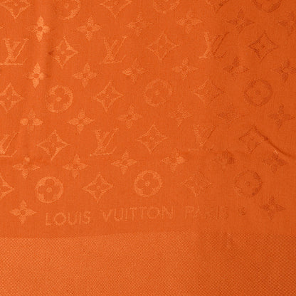 Louis Vuitton Wool Silk Monogram Shawl Orange 4 of 5