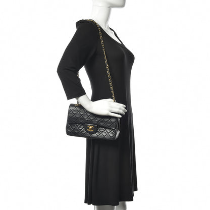 Chanel Lambskin Quilted Small Double Flap Black 2 of 19