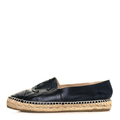 Chanel Lambskin CC Espadrilles 39 Black 1 of 7