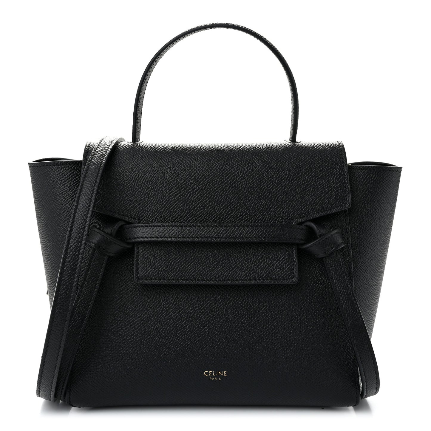 Grained Calfskin Nano Belt Bag Black