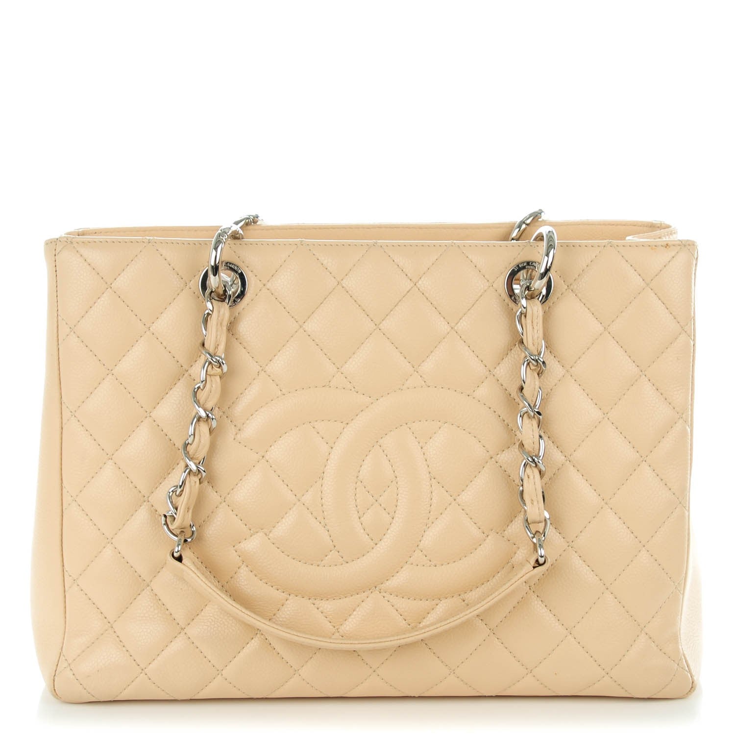 Chanel Caviar Quilted Grand Shopping Tote GST Beige Clair 1 of 7