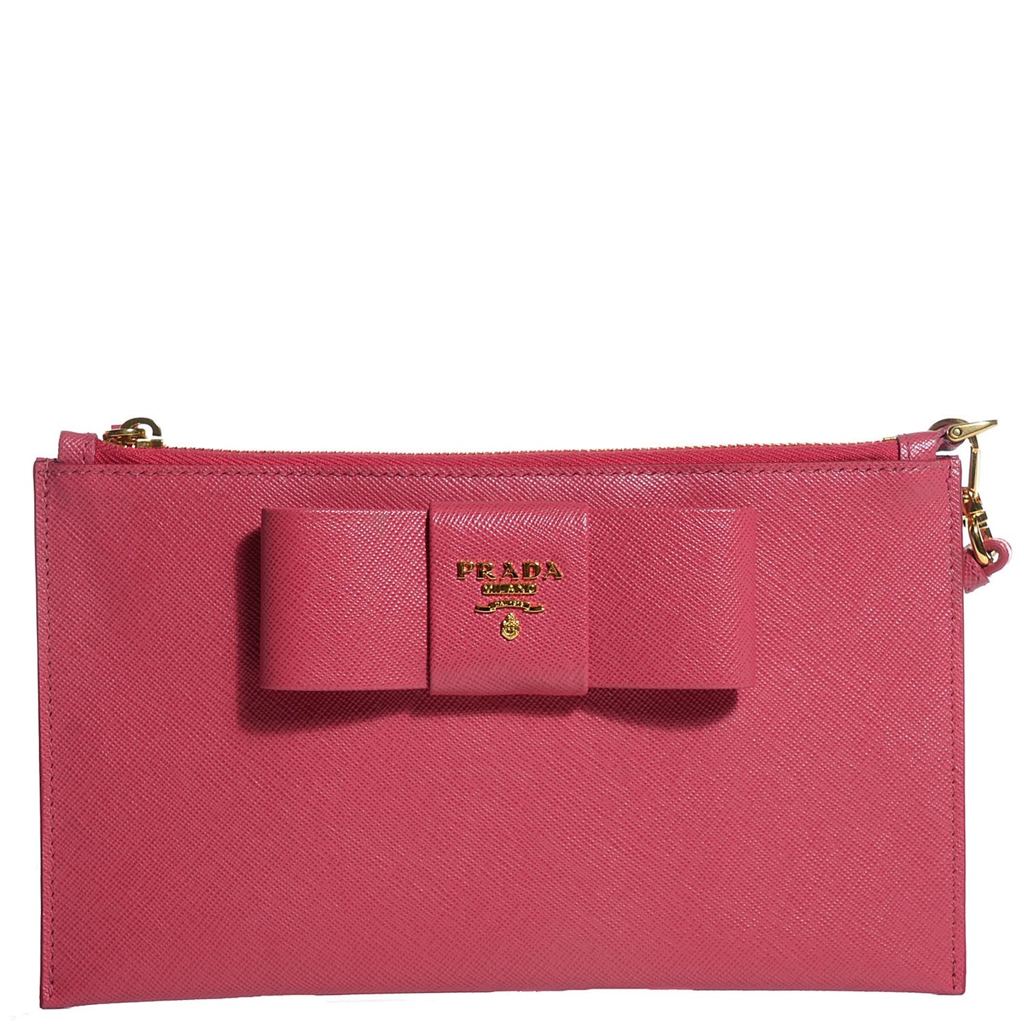 Saffiano Bow Wristlet Peonia