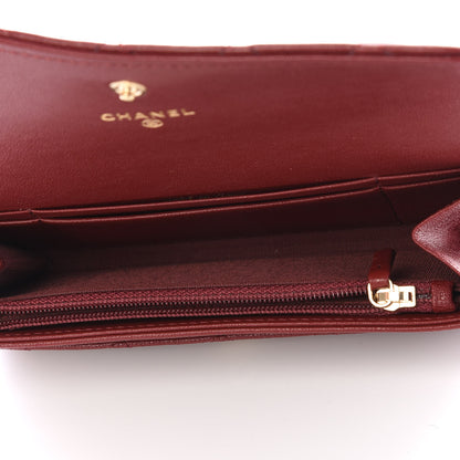 Chanel Lambskin Quilted Medium 19 Flap Wallet Burgundy 4 of 10
