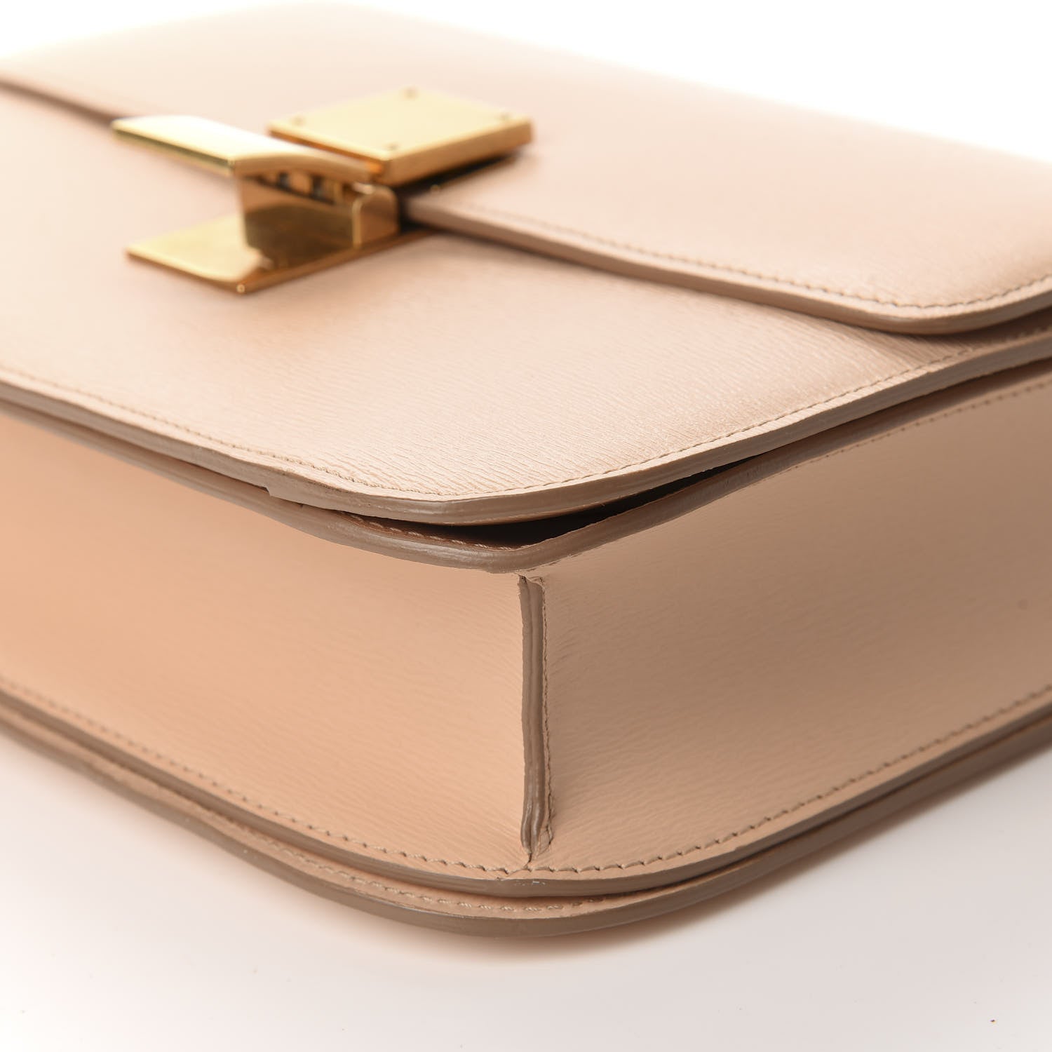 Celine Liege Calfskin Medium Classic Box Flap Bag Nude 7 of 10