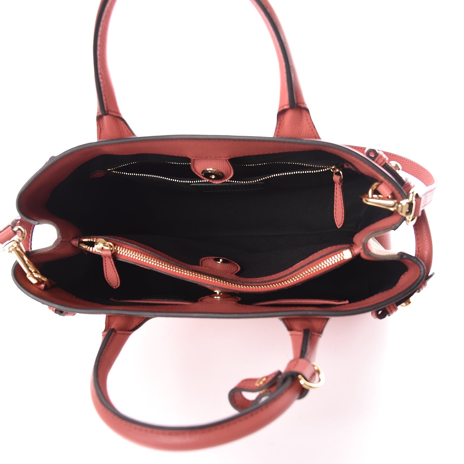 Burberry Grainy Calfskin House Check Medium Banner Tote Mauve Pink 6 of 11