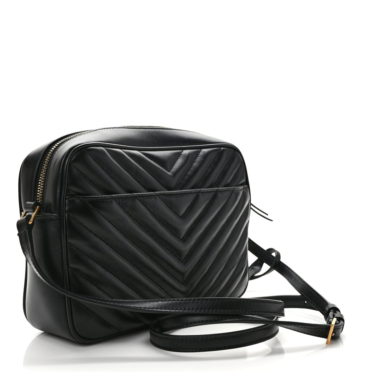 Saint Laurent Calfskin Matelasse Monogram Lou Camera Bag Black 3 of 10