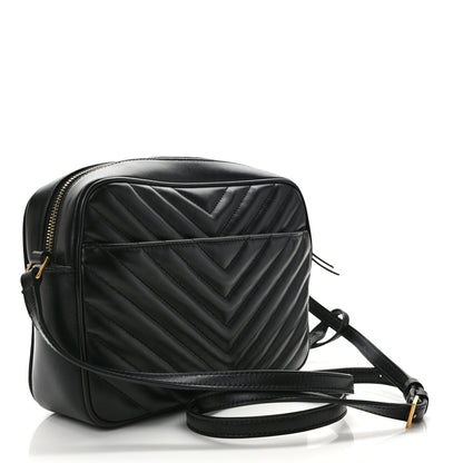 Saint Laurent Calfskin Matelasse Monogram Lou Camera Bag Black 3 of 10