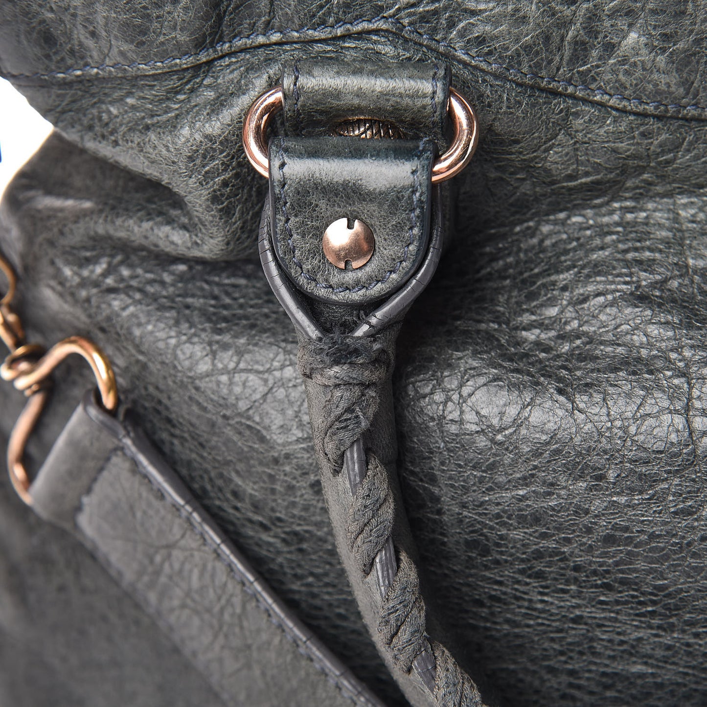 Agneau Giant 12 Rose Gold Hardware Town Anthracite