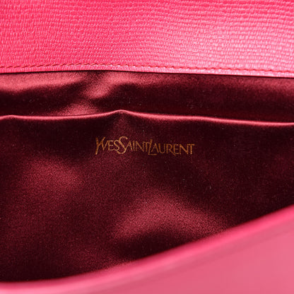 Saint Laurent Textured Calfskin Y Ligne Clutch Fuchsia 6 of 10