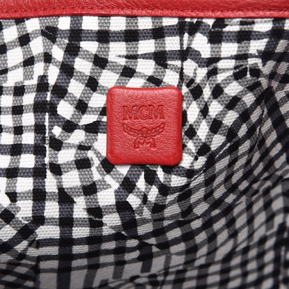 MCM Visetos Medium Liz Reversible Shopper Tote Ruby Red 11 of 14