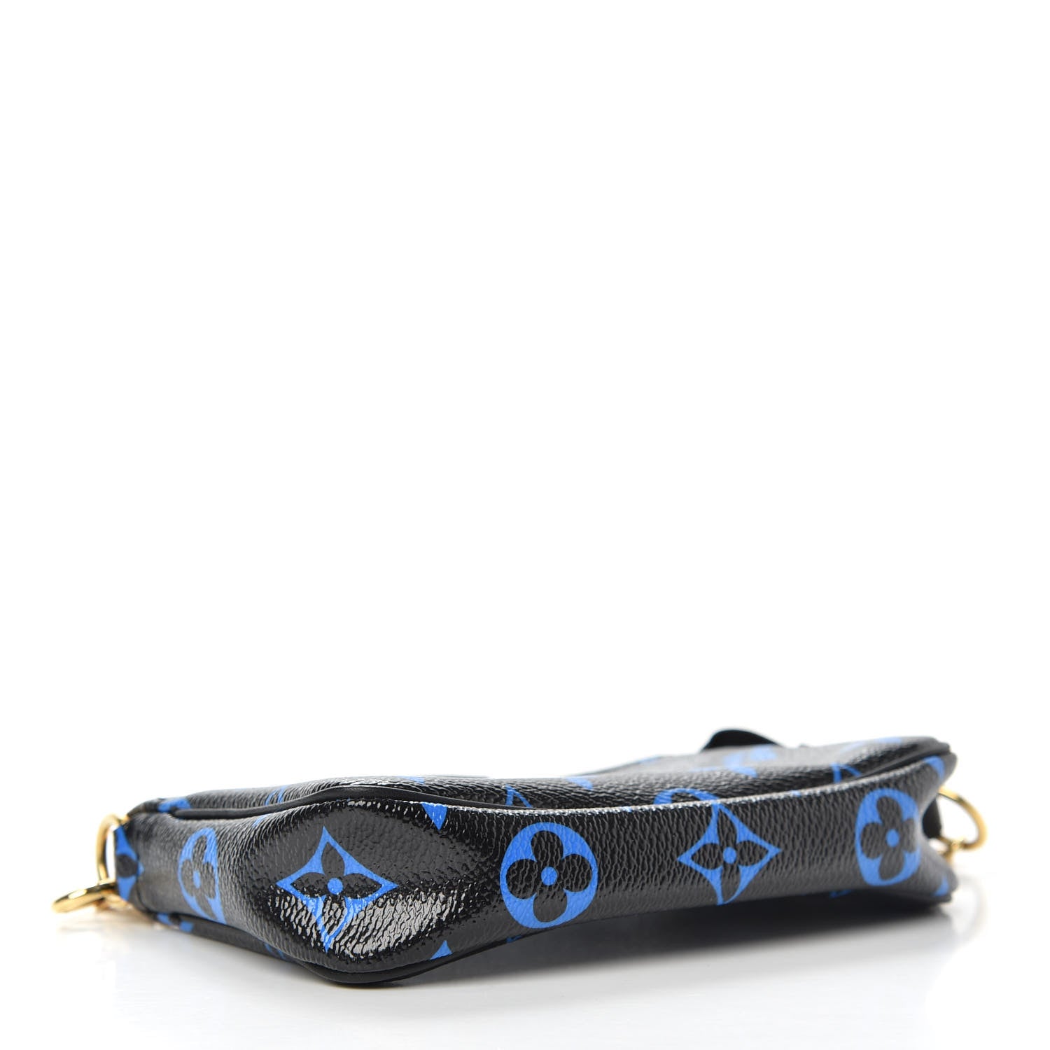 Louis Vuitton Colored Monogram Mini Pochette Accessories Blue Black 4 of 7