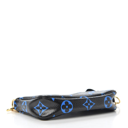 Louis Vuitton Colored Monogram Mini Pochette Accessories Blue Black 4 of 7