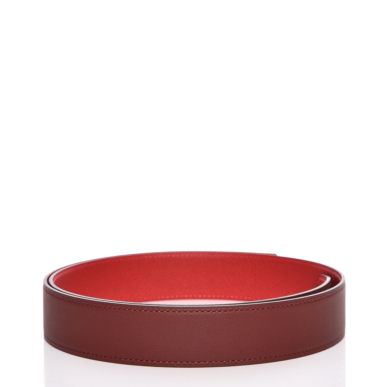 Hermes Epsom Swift 32mm Belt Strap 85 Rouge Casaque Rouge H 2 of 4