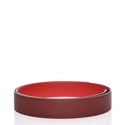 Hermes Epsom Swift 32mm Belt Strap 85 Rouge Casaque Rouge H 2 of 4