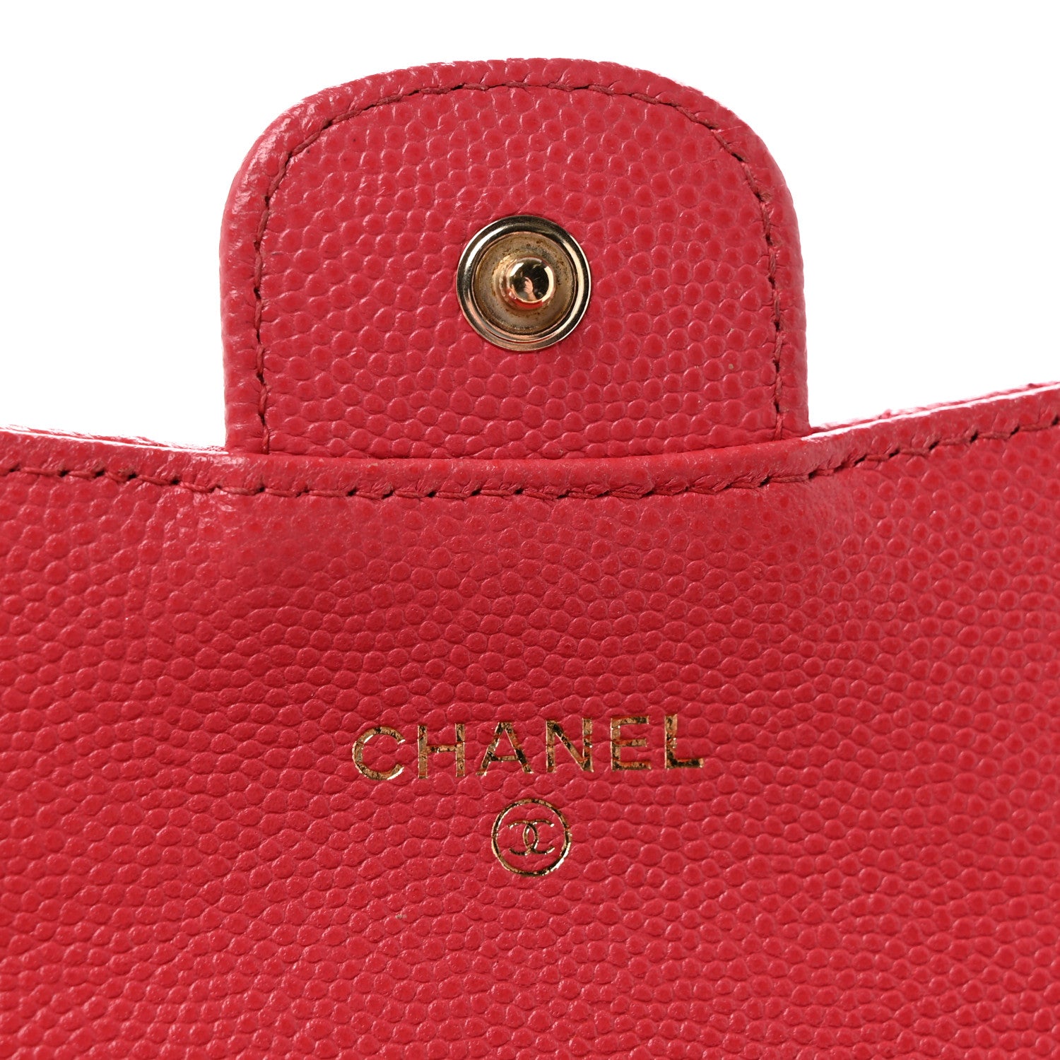 Chanel Caviar Quilted Flap Card Holder Wallet Dark Pink 6 of 12
