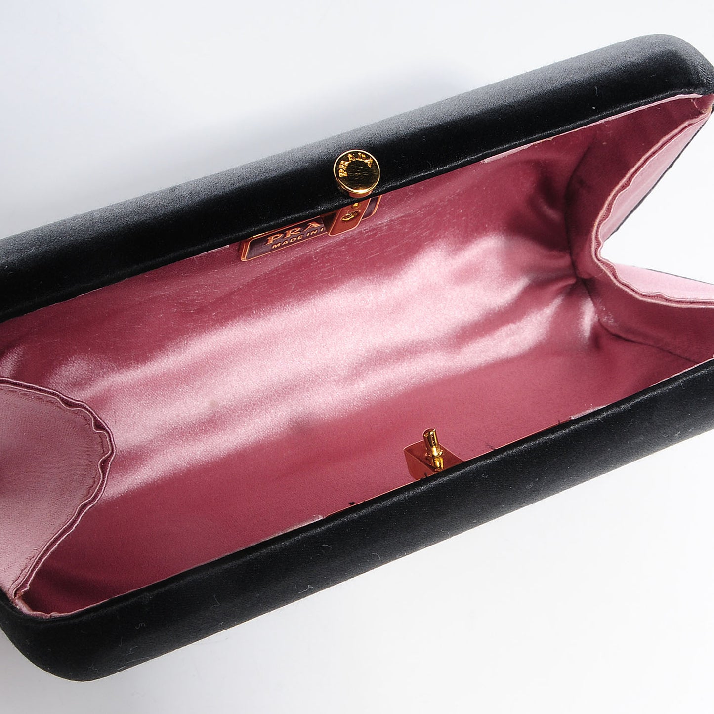 Satin Box Clutch Black