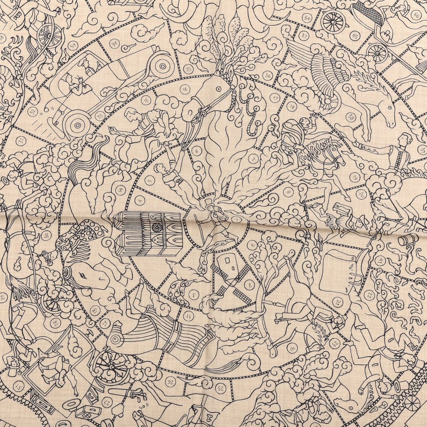 Cashmere Silk L'Epopee D'Shawl 140 Naturel Rouge