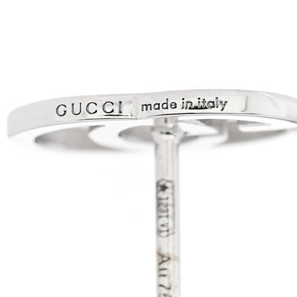 Gucci 18K White Gold Running G Stud Earrings 4 of 5