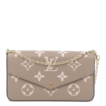 Louis Vuitton Empreinte Monogram Giant Felicie Pochette Tourterelle Creme 1 of 10