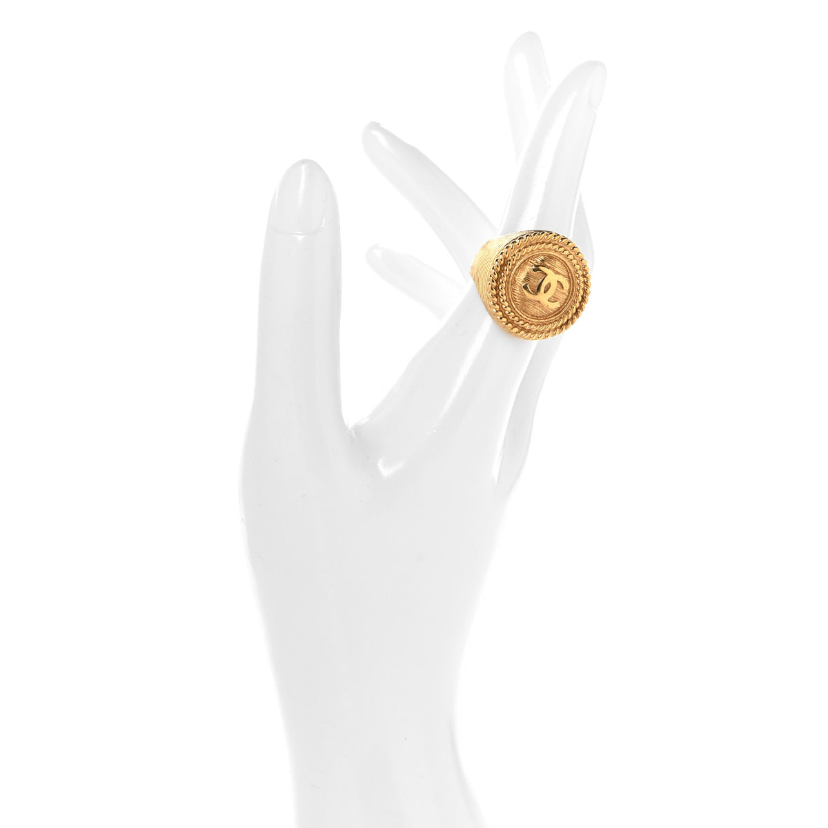 Metal CC Rope Ring 55 7.25 Gold