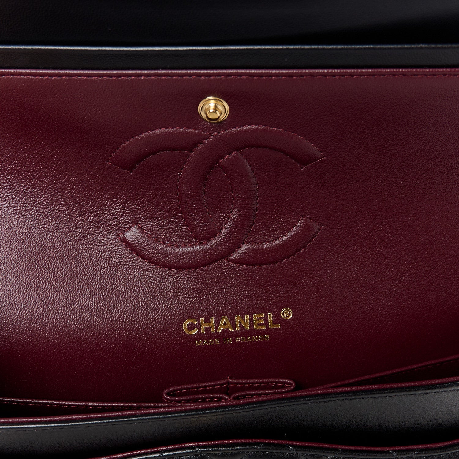 Chanel Lambskin Quilted Medium Double Flap Black 7 of 13