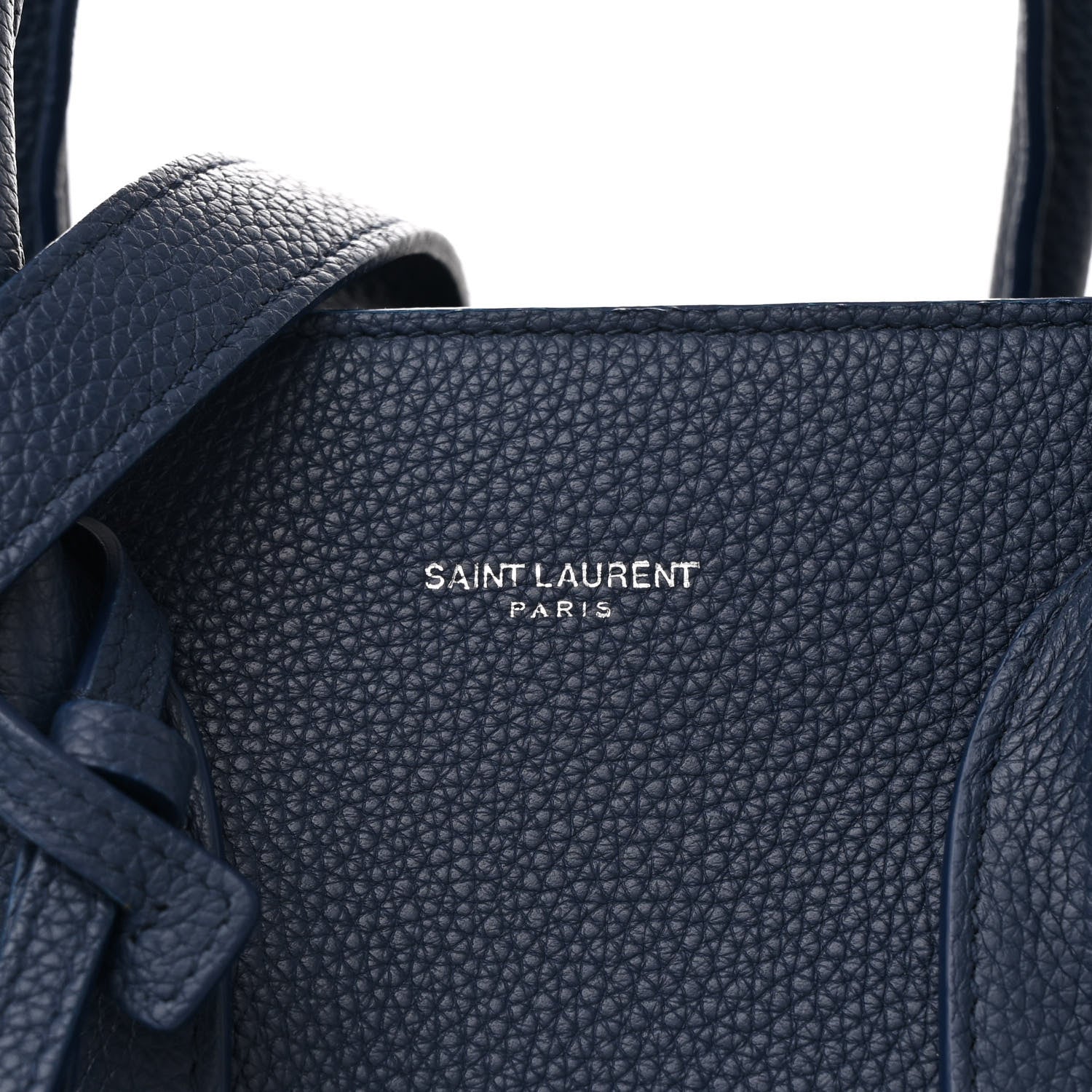 Saint Laurent Grained Calfskin Small Souple Sac De Jour Navy 8 of 10