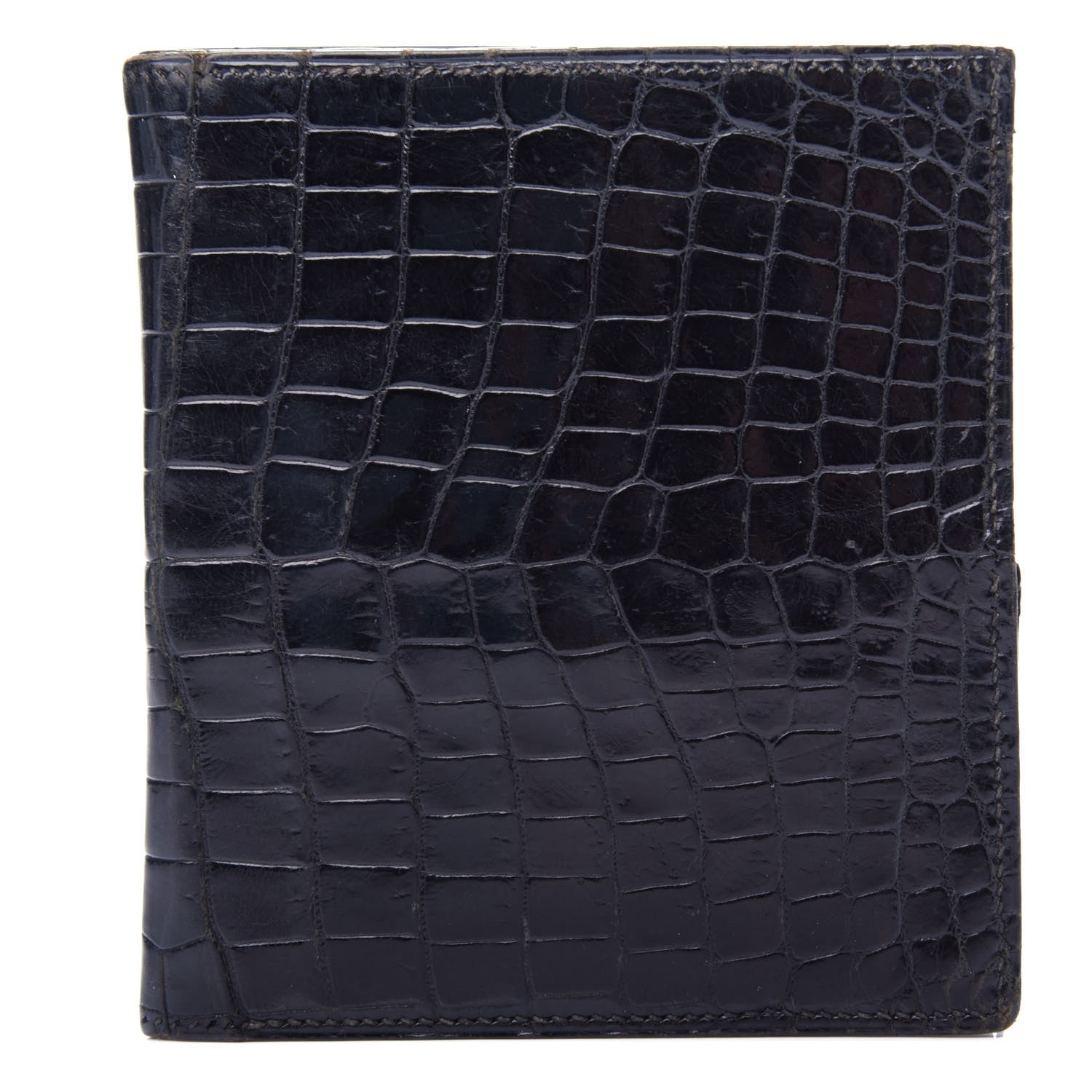 Hermes Shiny Alligator Wallet Black 1 of 9